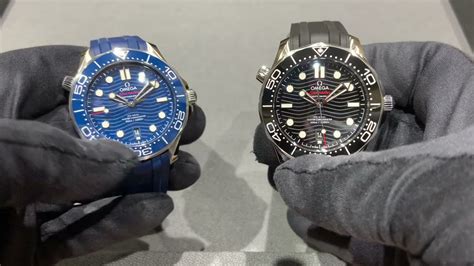 omega seamaster 300m blue vs black